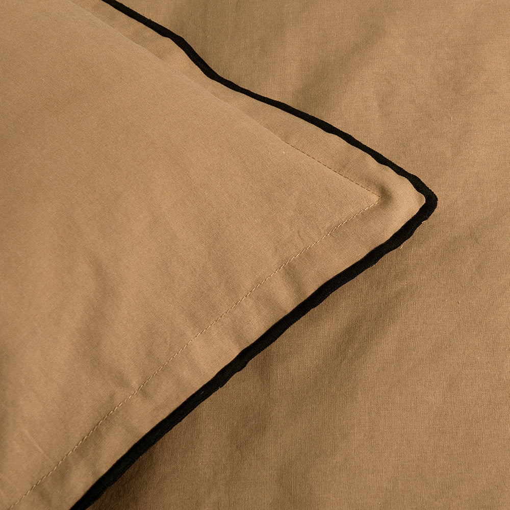 Funda Plumón Frame 2 Plazas Ocre