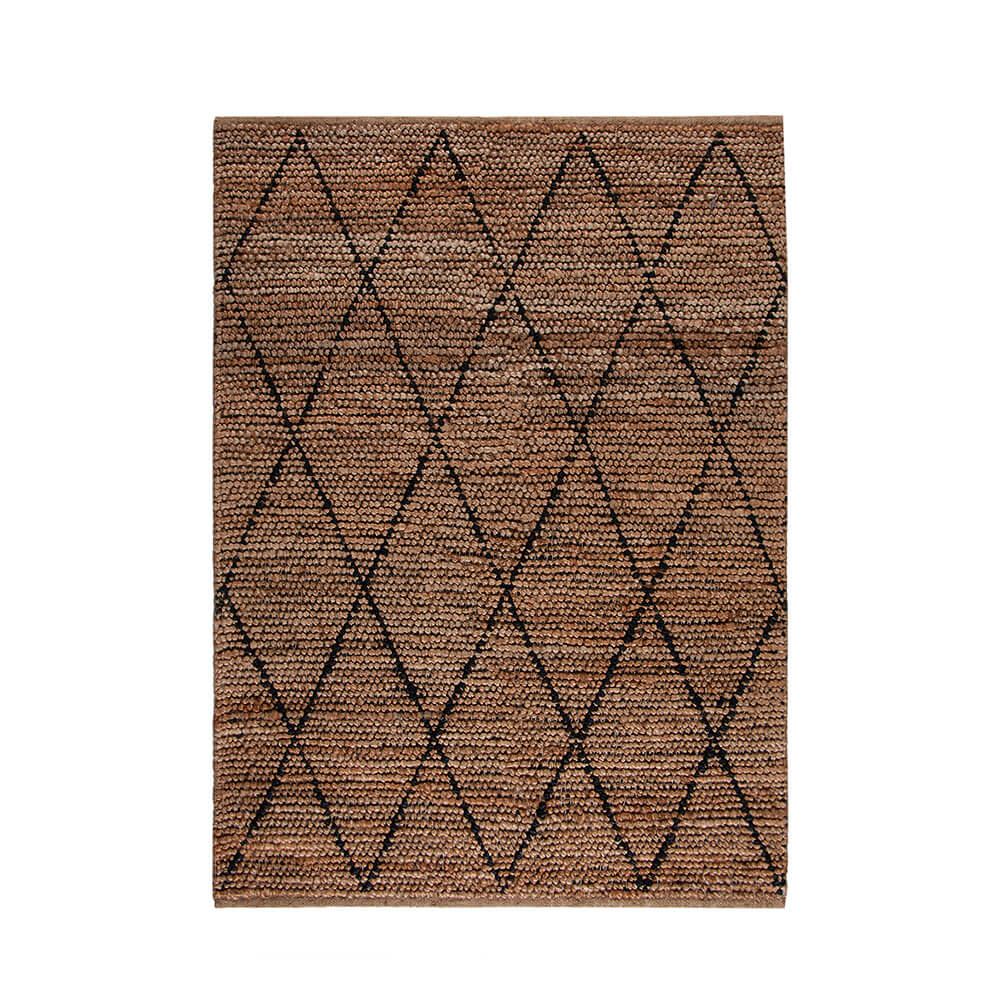 Alfombra Mathura Natural-Negra