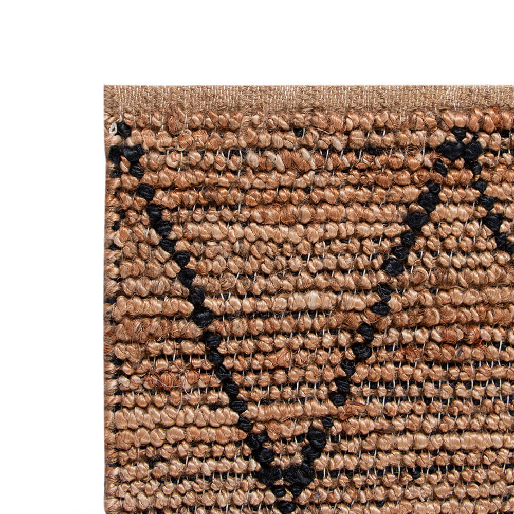 Alfombra Mathura Natural-Negra