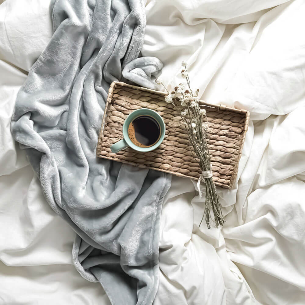 Frazada Flannel Básica King Gris Claro