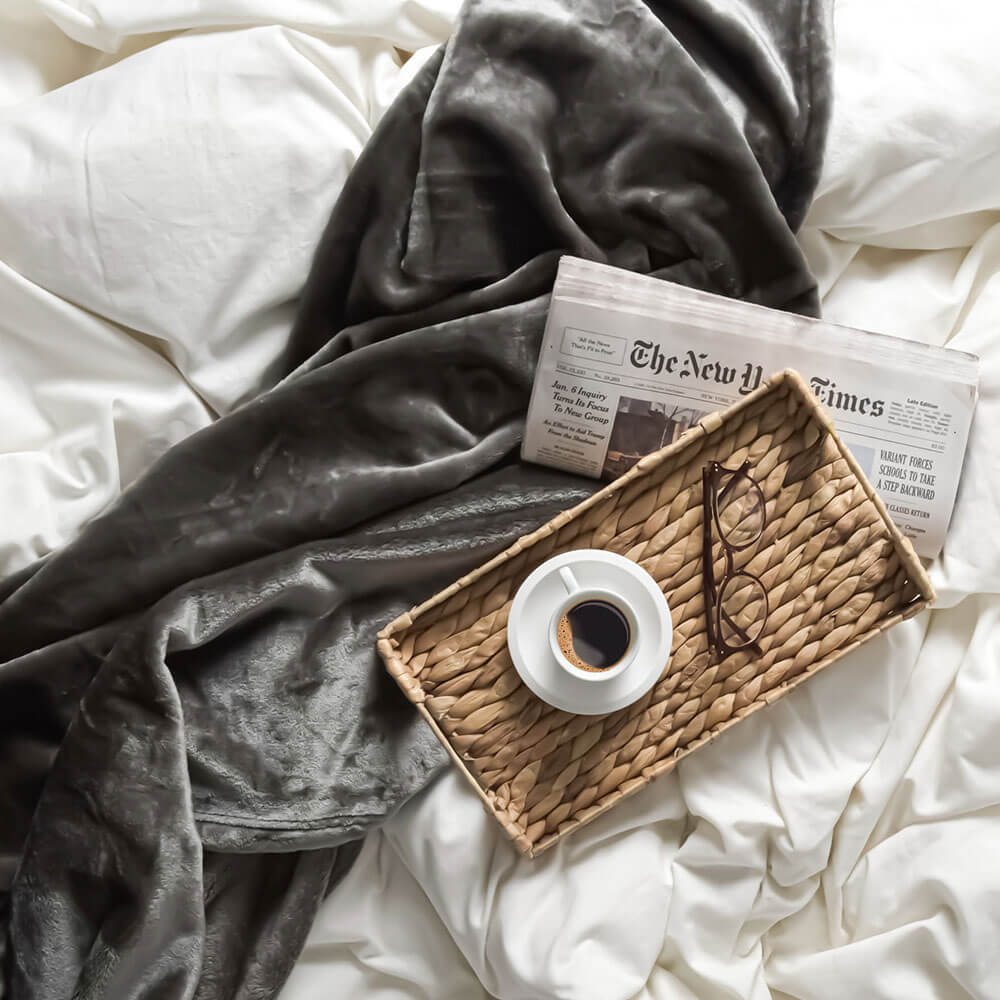 Frazada Flannel Básica King Gris