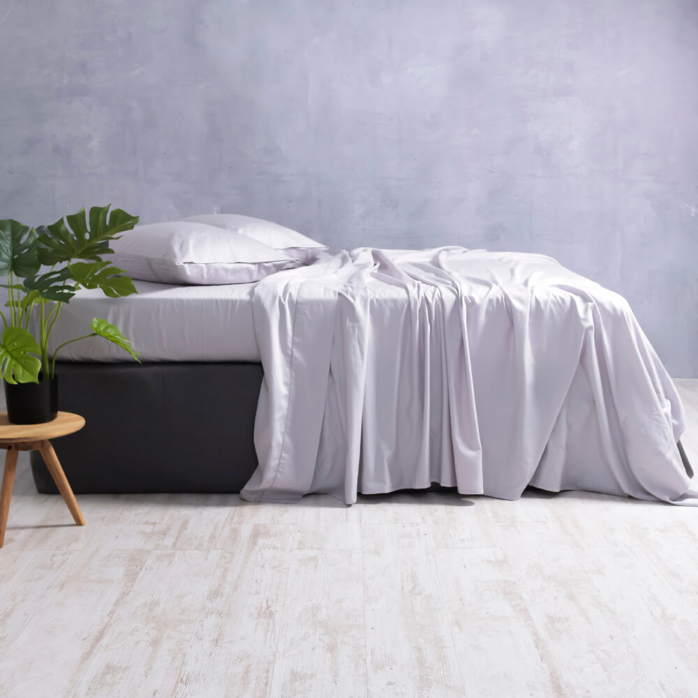 Sábana 400 Hilos King Gris Claro