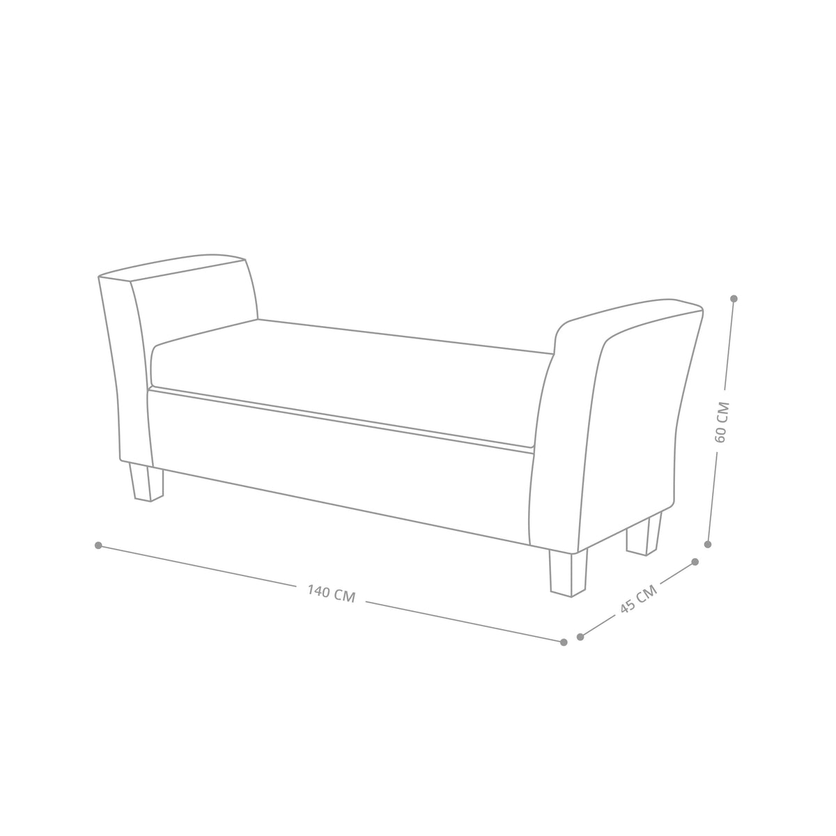 Banqueta Baúl Beige