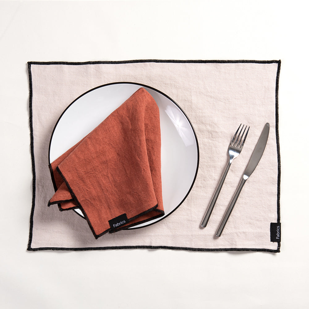 Individual Lino Isa 35x45cm Beige