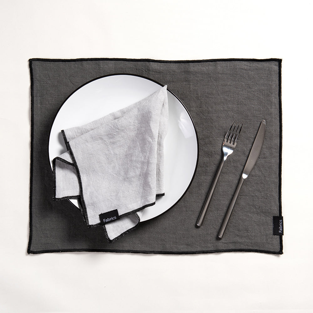 Individual Lino Isa 35x45cm Gris