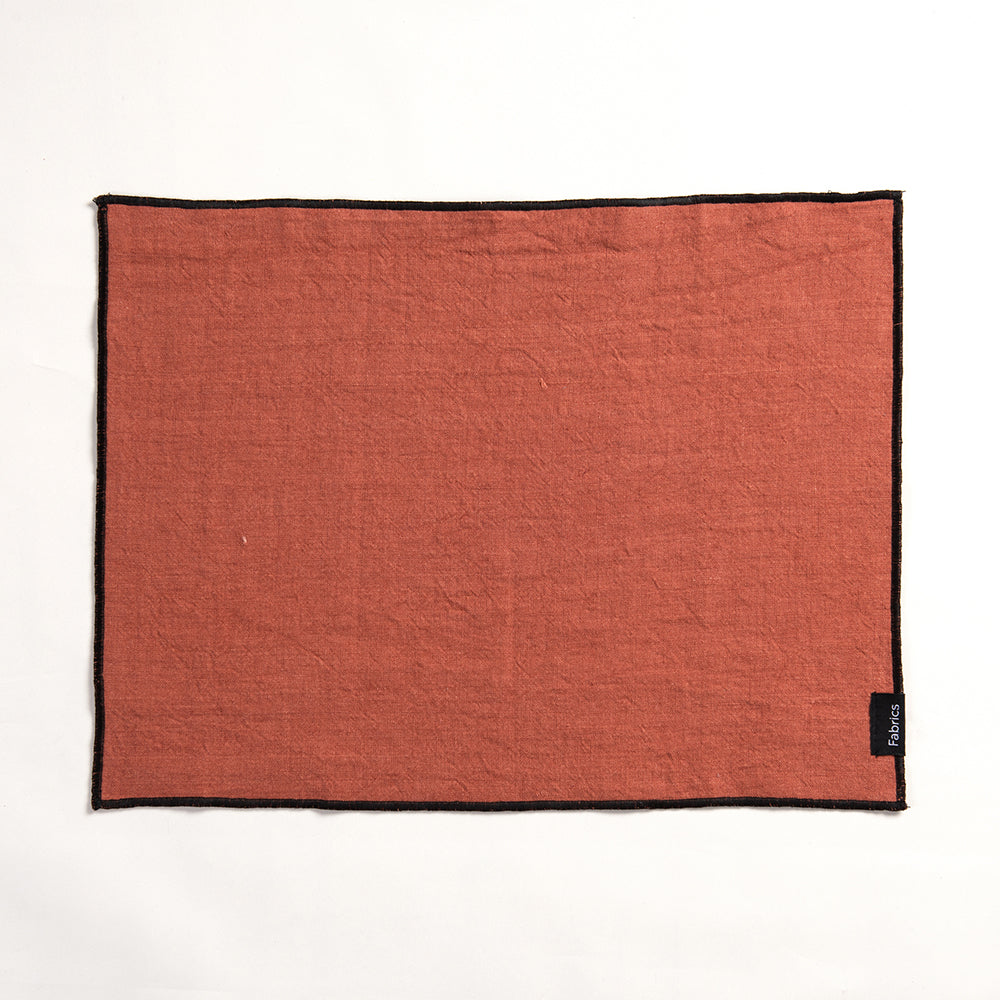 Individual Lino Isa 35x45cm Terracota