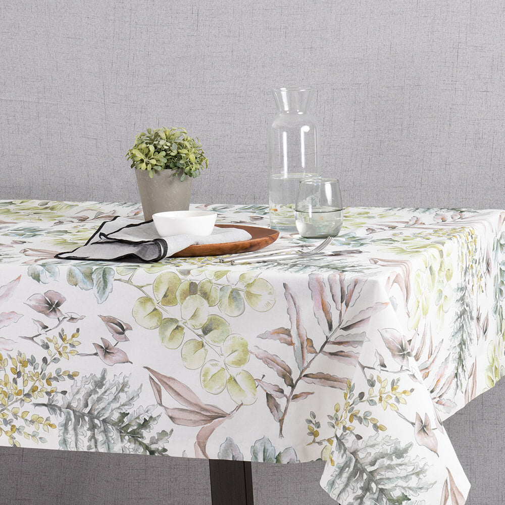 Mantel Estampado Wattle Blanco