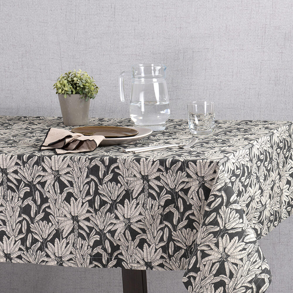 Mantel Estampado Yasin Negro