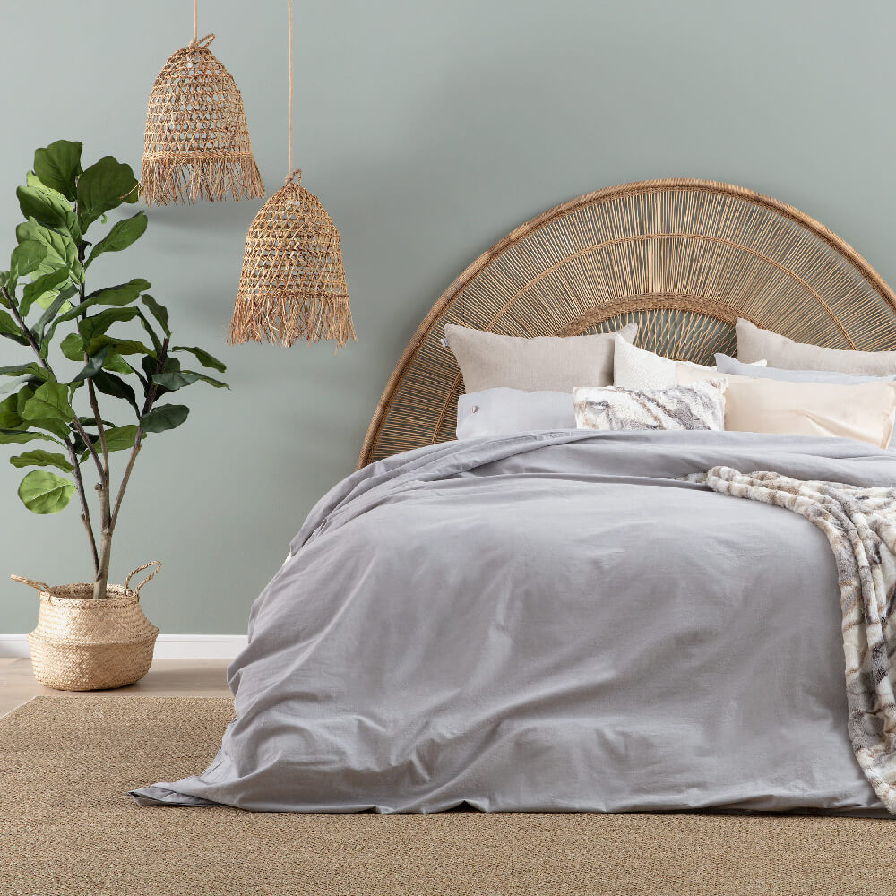 Funda de Plumón Algodón Chambray 1.5 Plazas Perla
