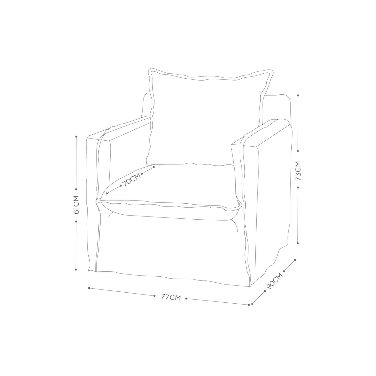 Sillón Dominga Lino Beige